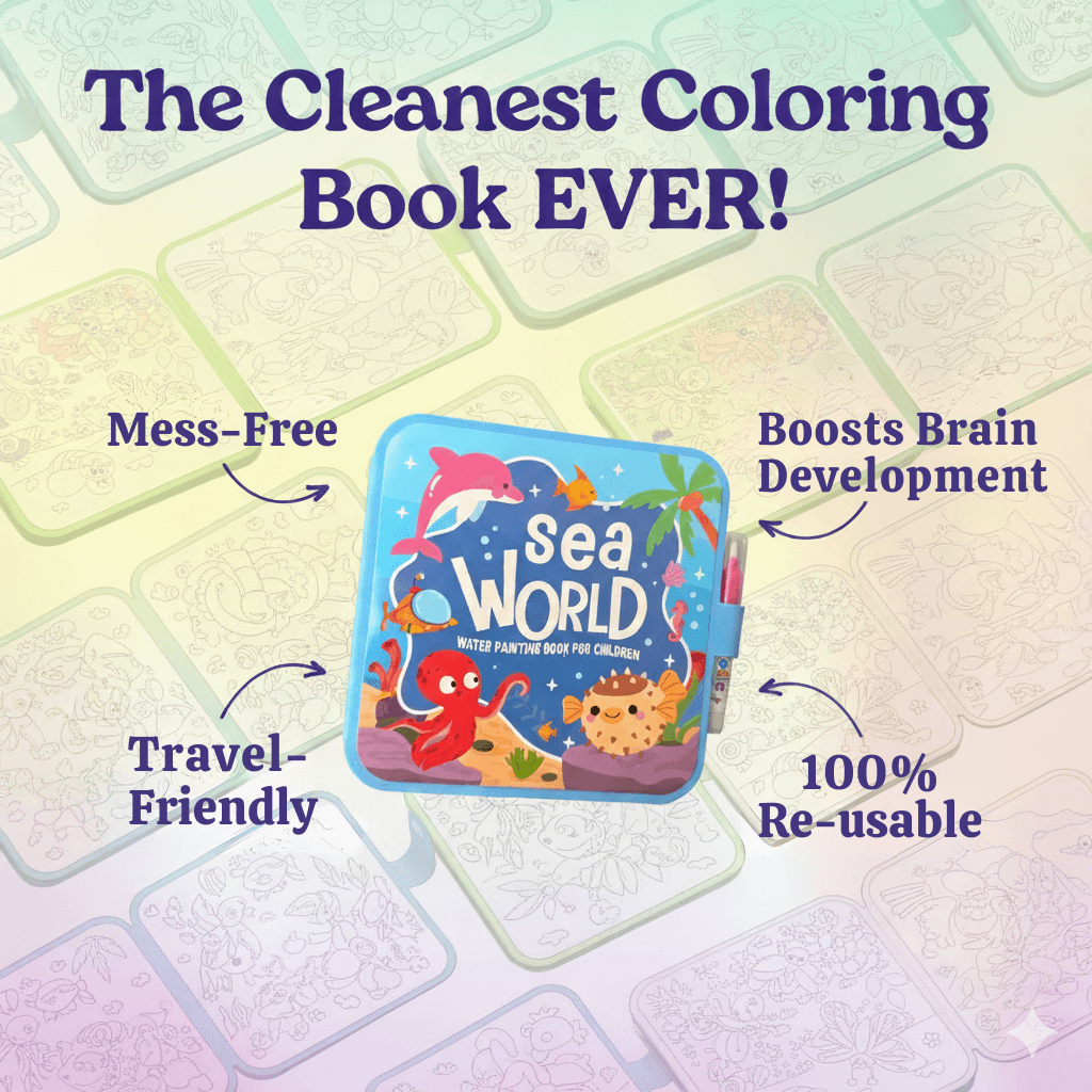 Lavaro™ Montessori Mess-Free Water Coloring Book